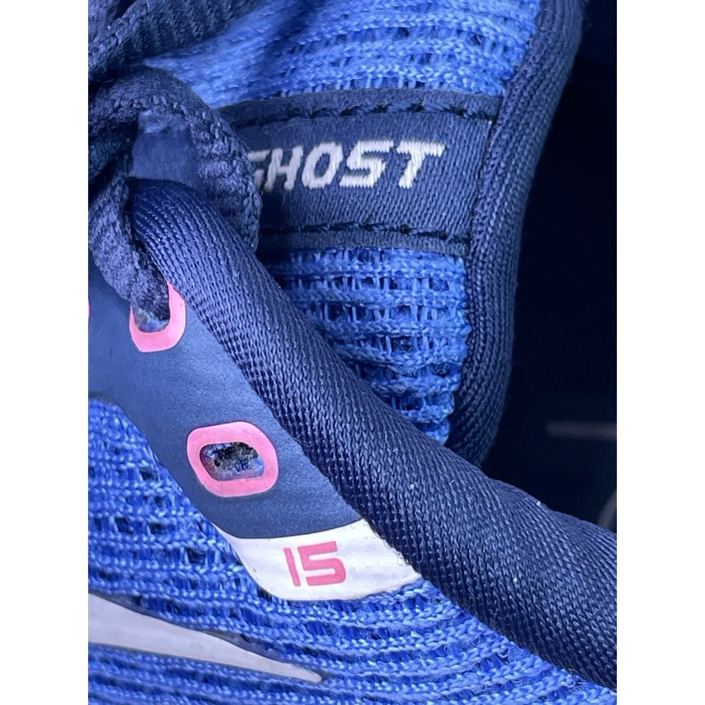 Brooks Ghost 15 1203801B469 Women's 7.5 Running Shoes Blue Peacoat Pink Sneakers - Picture 10 of 14